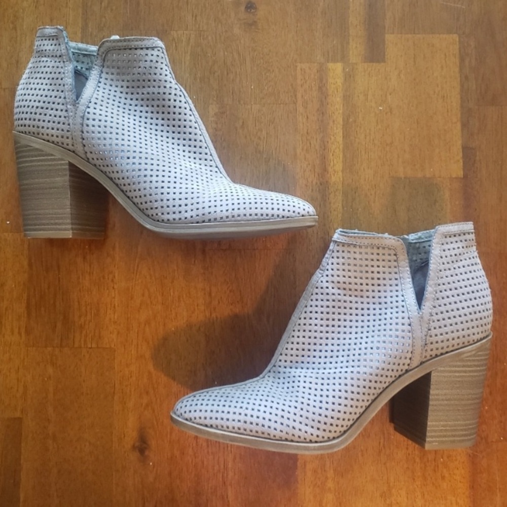 DV by Dolce Vita Tan Faux Suede Cut Out Booties